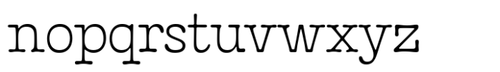 French Typewriter Light Font LOWERCASE