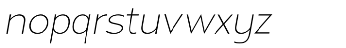 Frescito Thin Italic Font LOWERCASE