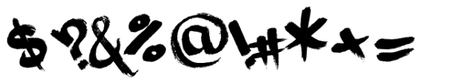 Fresh Paint Graffiti Font OTHER CHARS