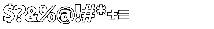 Frestica Outline Regular Font OTHER CHARS