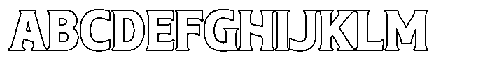 Frestica Outline Regular Font UPPERCASE