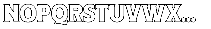 Frestica Outline Regular Font UPPERCASE