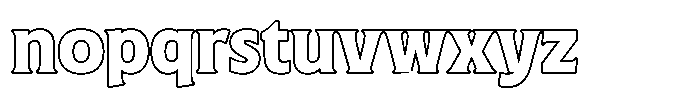Frestica Outline Regular Font LOWERCASE