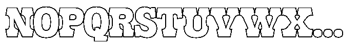 Frestica Retro Slab Outline Regular Font UPPERCASE