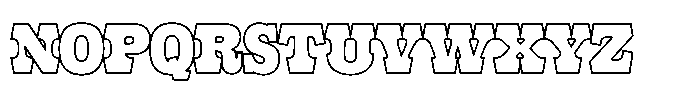Frestica Retro Slab Outline Regular Font LOWERCASE