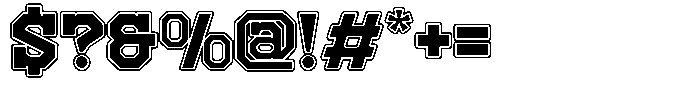 Frestype Atlethic Outline Font OTHER CHARS
