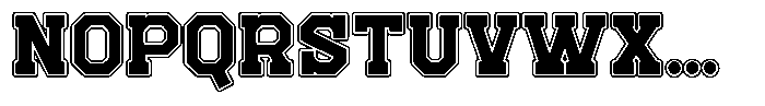 Frestype Atlethic Outline Font LOWERCASE