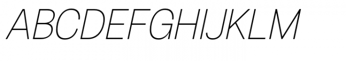 Fridag Sans Extra Light Italic Font UPPERCASE