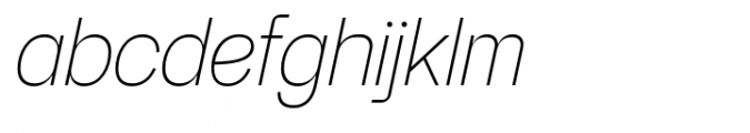 Fridag Sans Extra Light Italic Font LOWERCASE