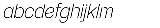 Fridag Sans Light Italic Font LOWERCASE