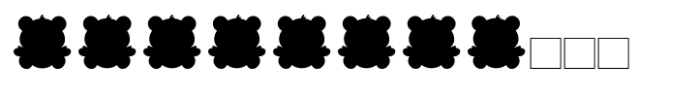 Friend Bears Color Dingbat Font UPPERCASE