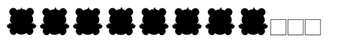 Friend Bears Color Dingbat Font LOWERCASE