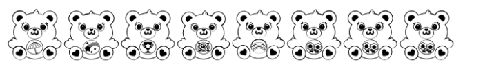 Friend Bears Dingbat Font OTHER CHARS