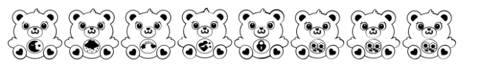 Friend Bears Dingbat Font UPPERCASE
