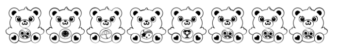 Friend Bears Dingbat Font UPPERCASE