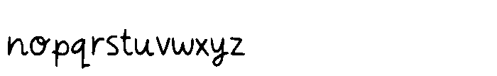 Friendly Kids Handwriting Font LOWERCASE
