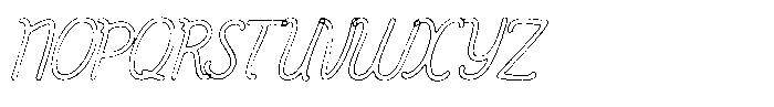 Friendly Note Brush Outline Italic Font UPPERCASE