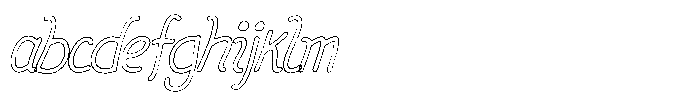 Friendly Note Brush Outline Italic FONT