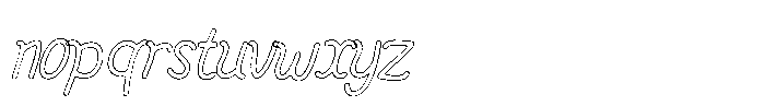 Friendly Note Brush Outline Italic Font LOWERCASE