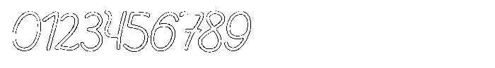 Friendly Note Brush Outline Font OTHER CHARS