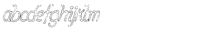 Friendly Note Cut Outline Italic FONT