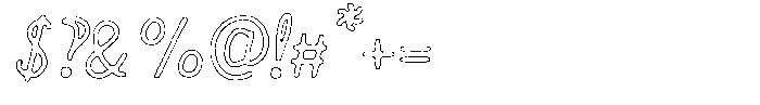 Friendly Note Cut Outline Font OTHER CHARS