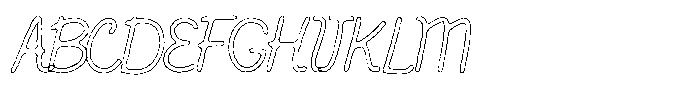 Friendly Note Cut Outline Font UPPERCASE
