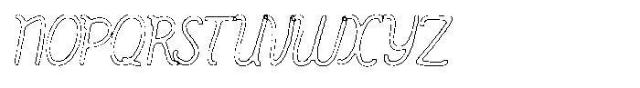 Friendly Note Cut Outline Font UPPERCASE
