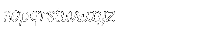 Friendly Note Cut Outline Font LOWERCASE