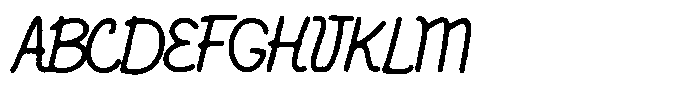 Friendly Note Cut Font UPPERCASE