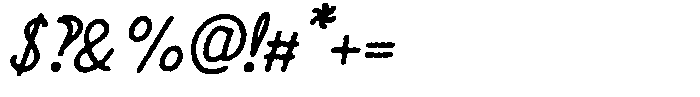 Friendly Note Eroded Italic Font OTHER CHARS