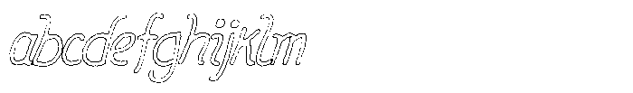 Friendly Note Eroded Outline Italic FONT