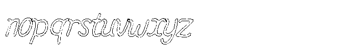 Friendly Note Eroded Outline Italic Font LOWERCASE