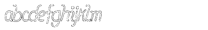 Friendly Note Eroded Outline FONT