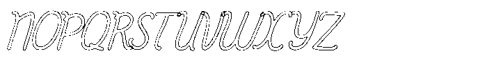 Friendly Note Grit Outline Italic Font UPPERCASE