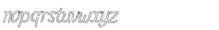Friendly Note Grit Outline Italic Font LOWERCASE
