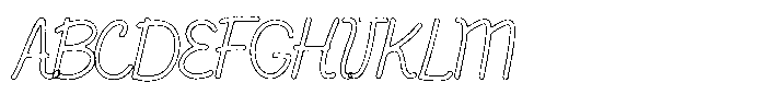 Friendly Note Grit Outline Font UPPERCASE