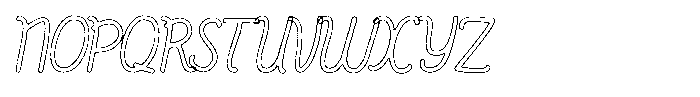 Friendly Note Grit Outline Font UPPERCASE