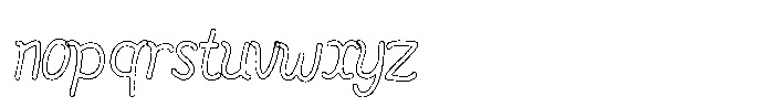 Friendly Note Grit Outline Font LOWERCASE