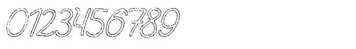 Friendly Note Ink Outline Italic Font OTHER CHARS