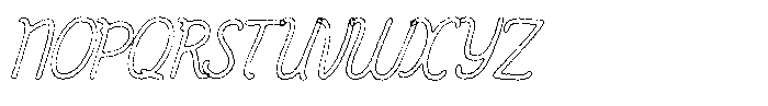 Friendly Note Ink Outline Italic Font UPPERCASE