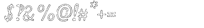 Friendly Note Ink Outline Font OTHER CHARS