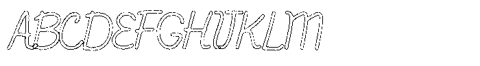 Friendly Note Ink Outline Font UPPERCASE