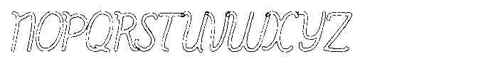 Friendly Note Ink Outline Font UPPERCASE