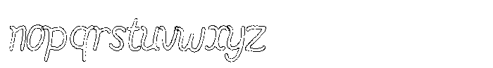 Friendly Note Ink Outline Font LOWERCASE