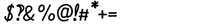 Friendly Note Ink Font OTHER CHARS