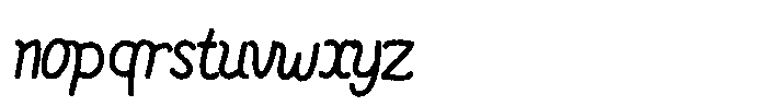 Friendly Note Ink Font LOWERCASE