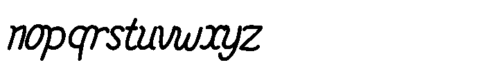 Friendly Note Italic Font LOWERCASE