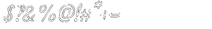 Friendly Note Outline Italic Font OTHER CHARS