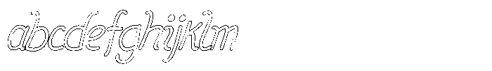 Friendly Note Outline Italic FONT